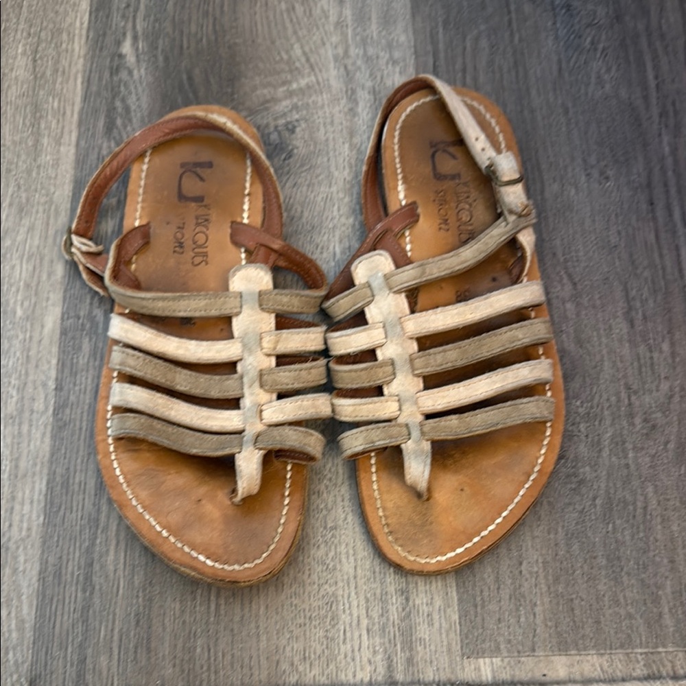 Kickers Brown and Tan Gladiator Sandals
